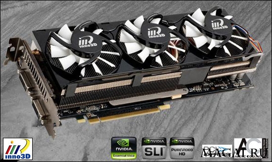Экстремально холодный вариант GeForce 9800 GTX от Inno3D Экстремально холодный вариант GeForce 9800 GTX от Inno3D