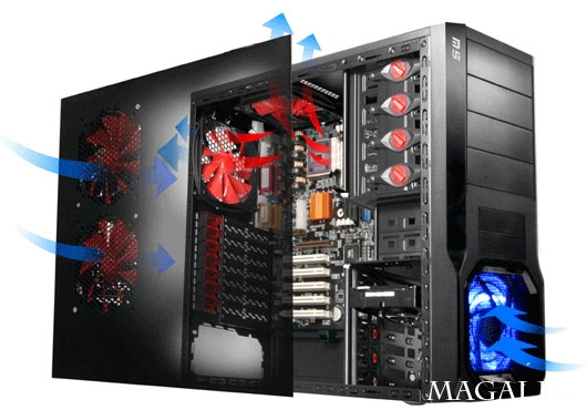 Отлично вентилируемые корпуса серии Thermaltake M5 Отлично вентилируемые корпуса серии Thermaltake M5