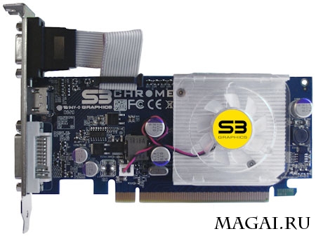 Видеокарта S3 Graphics Chrome 440 GTX с портом HDMI Видеокарта S3 Graphics Chrome 440 GTX с портом HDMI