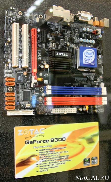 Плата Zotac с поддержкой Hybrid SLI на платформе Intel Плата Zotac с поддержкой Hybrid SLI на платформе Intel