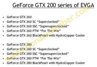EVGA выпустит 10 (!) видеокарт серии GeForce GTX 200 EVGA выпустит 10 (!) видеокарт серии GeForce GTX 200