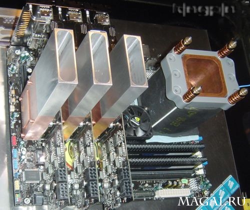Три видеокарты GeForce GTX 280 в тесте 3DMark Vantage Три видеокарты GeForce GTX 280 в тесте 3DMark Vantage