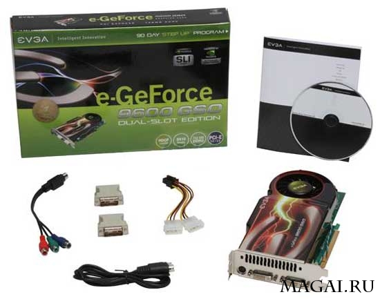 eForce 9600 GSO в двухслотовом исполнении от EVGA eForce 9600 GSO в двухслотовом исполнении от EVGA
