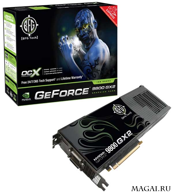 GeForce 9800 GX2 от BFG в разогнанном OCX-варианте GeForce 9800 GX2 от BFG в разогнанном OCX-варианте