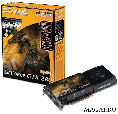 Zotac GeForce GTX 280 и 260 в версиях AMP! Edition Zotac GeForce GTX 280 и 260 в версиях AMP! Edition