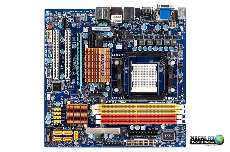 Плата Gigabyte GA-MA78GPM-DS2H на базе AMD 780G с DDR3-памятью на борту