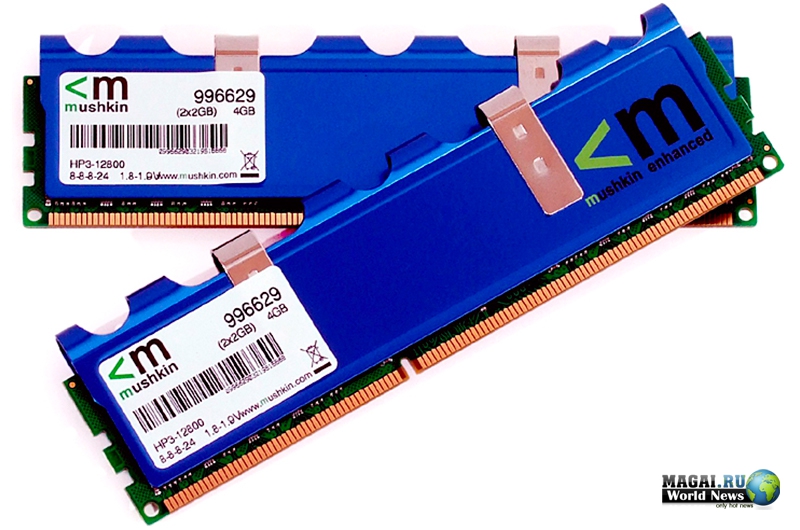 Модули Mushkin DDR3-1600 HP3-12800 с таймингами CL8