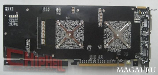 Фотография работающей видеокарты R700 (Radeon HD 4870 X2) Фотография работающей видеокарты R700 (Radeon HD 4870 X2)
