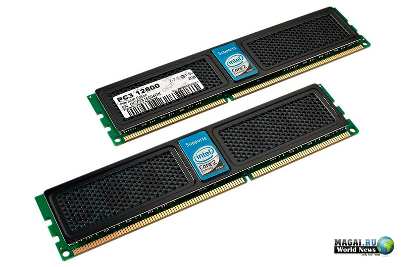Четыре набора памяти DDR3 от OCZ с поддержкой Intel XMP