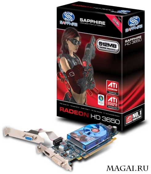 Низкопрофильная версия Sapphire Radeon HD 3650 с HDMI Низкопрофильная версия Sapphire Radeon HD 3650 с HDMI