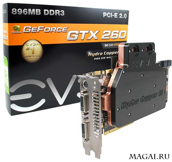GeForce GTX 260 от EVGA с водоблоком Hydro Copper 16 GeForce GTX 260 от EVGA с водоблоком Hydro Copper 16