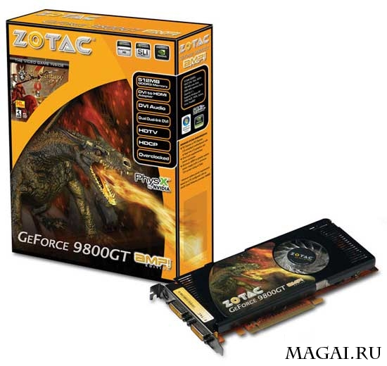 GeForce 9800 GT AMP! Limited Edition – эксклюзив от Zotac GeForce 9800 GT AMP! Limited Edition – эксклюзив от Zotac