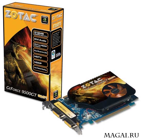 Трио видеокарт на базе GeForce 9500 GT от Zotac Трио видеокарт на базе GeForce 9500 GT от Zotac