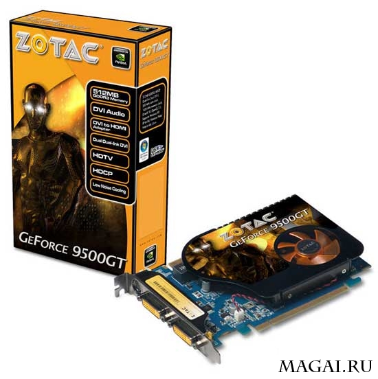 Трио видеокарт на базе GeForce 9500 GT от Zotac Трио видеокарт на базе GeForce 9500 GT от Zotac