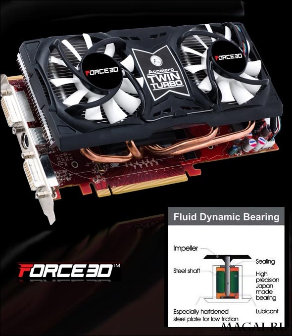 Force3D Radeon HD 4870 с кулером Accelero TWIN TURBO Force3D Radeon HD 4870 с кулером Accelero TWIN TURBO
