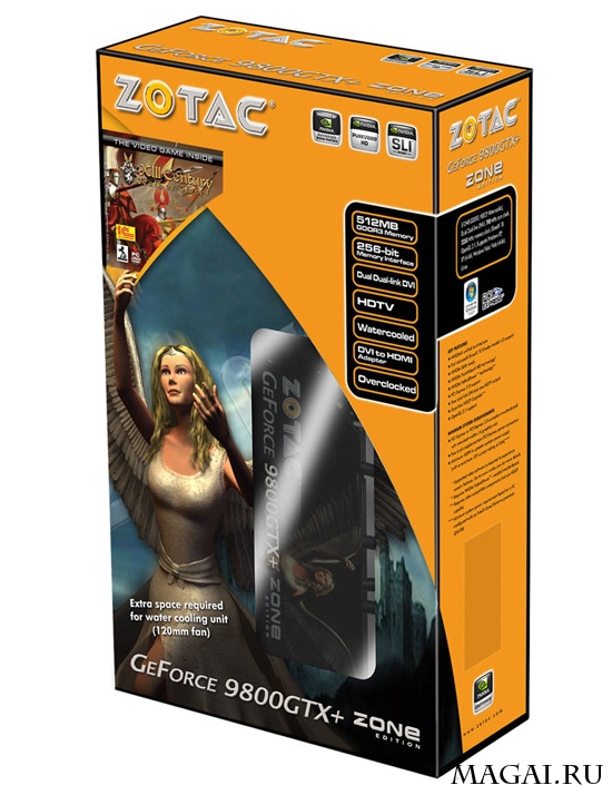 Zotac выпустила видеокарту GeForce 9800 GTX+ ZONE Edition: жидкостное охлаждение, но частоты стандартные Zotac выпустила видеокарту GeForce 9800 GTX+ ZONE Edition: жидкостное охлаждение, но частоты стандартные