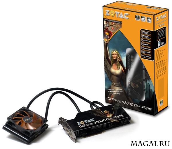 Zotac GeForce 9800 GTX+ с автономной "водянкой" Zotac GeForce 9800 GTX+ с автономной "водянкой"