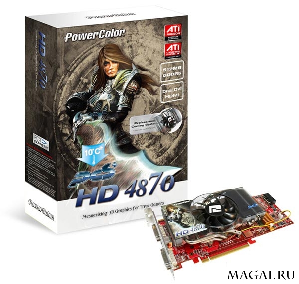 PowerColor HD 4870 с разгоном и мощным кулером PCS+ PowerColor HD 4870 с разгоном и мощным кулером PCS+