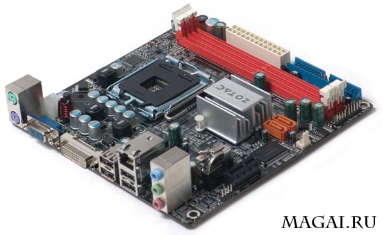 Mini-ITX плата Zotac nForce 630i-ITX с выходами DVI и VGA Mini-ITX плата Zotac nForce 630i-ITX с выходами DVI и VGA