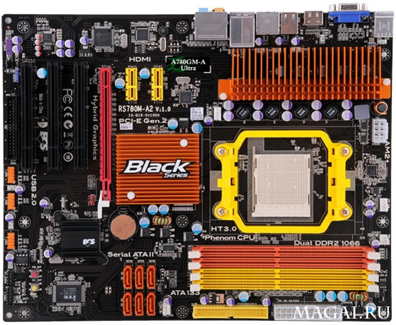 "Чёрная" плата ECS A780GM-A Ultra для постройки игрового ПК "Чёрная" плата ECS A780GM-A Ultra для постройки игрового ПК