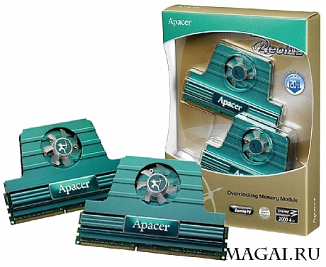 Модули памяти Apacer Aeolus DDR3-2000 для оверклокеров Модули памяти Apacer Aeolus DDR3-2000 для оверклокеров