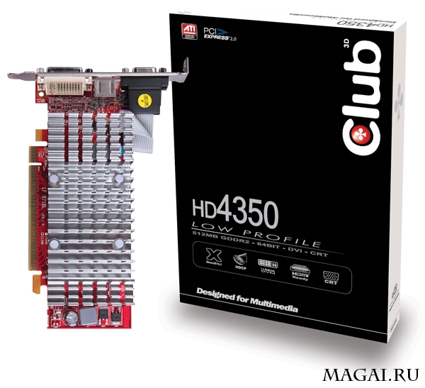 Club 3D HD 4350 Low Profile: доступно и бесшумно! Club 3D HD 4350 Low Profile: доступно и бесшумно!