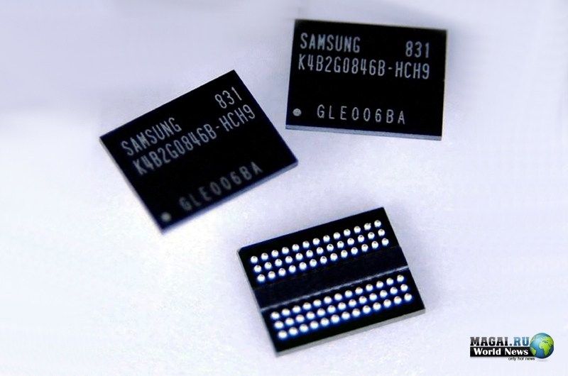 Samsung предлагает чипы памяти для модулей DDR3-1066 объёмом 4 Гб