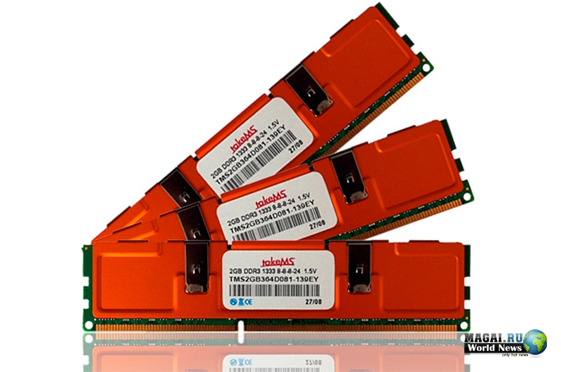 Свои трёхканальные наборы памяти DDR3-1066 выпустила takeMS