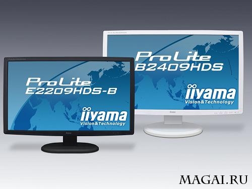 Два монитора iiyama с Full HD разрешением Два монитора iiyama с Full HD разрешением