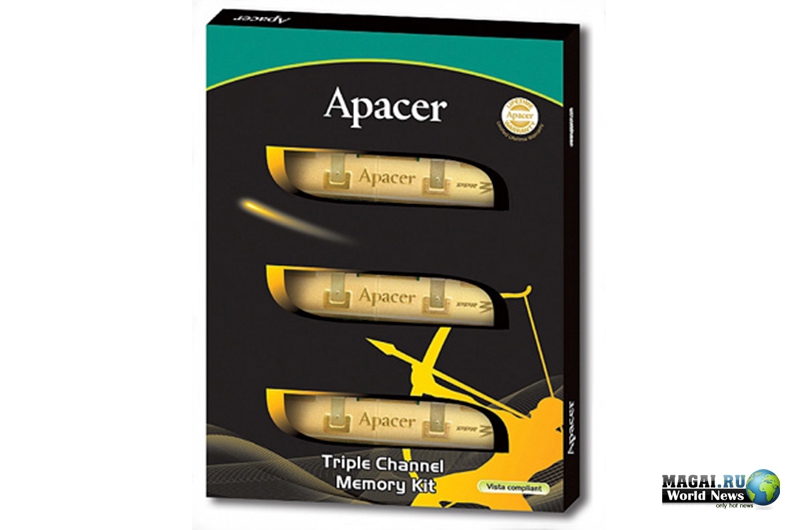 Трёхканальные наборы памяти DDR3 от Apacer серий Giant и Golden