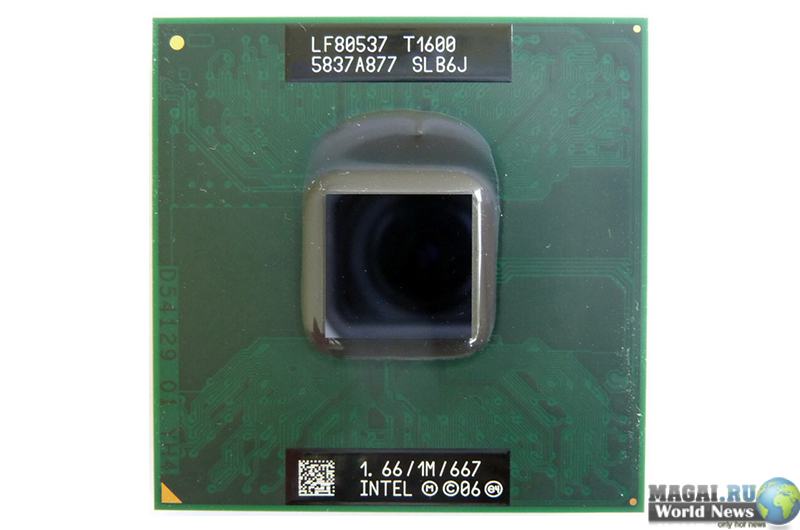 Представлены двухъядерные мобильные процессоры Intel Celeron T1600 и T1700