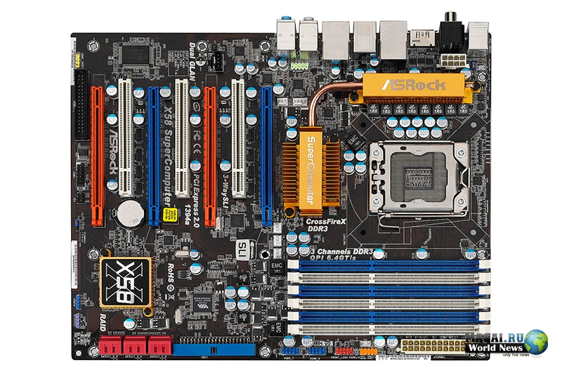 Официально о плате ASRock X58 SuperComputer с новым дизайном