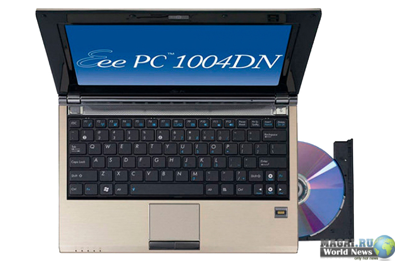 Asus Eee PC 1004DN: процессор Atom новой модели и оптический привод