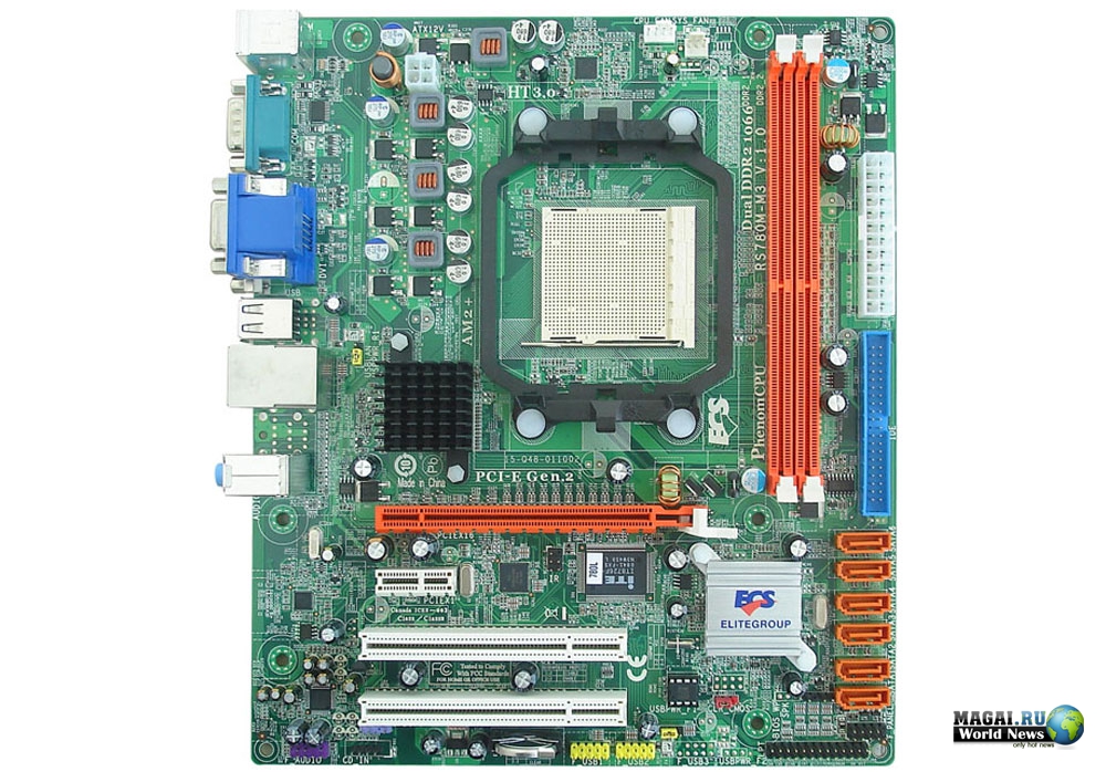 Плата ECS A760GM-M3 на новейшем IGP-чипсете AMD 760G