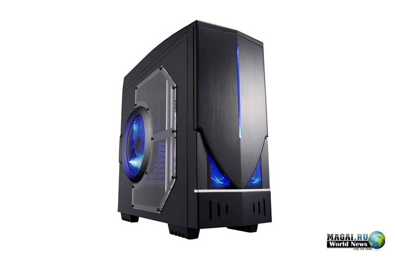 Чёрный Midi Tower корпус MYTH с голубой подсветкой от NOX