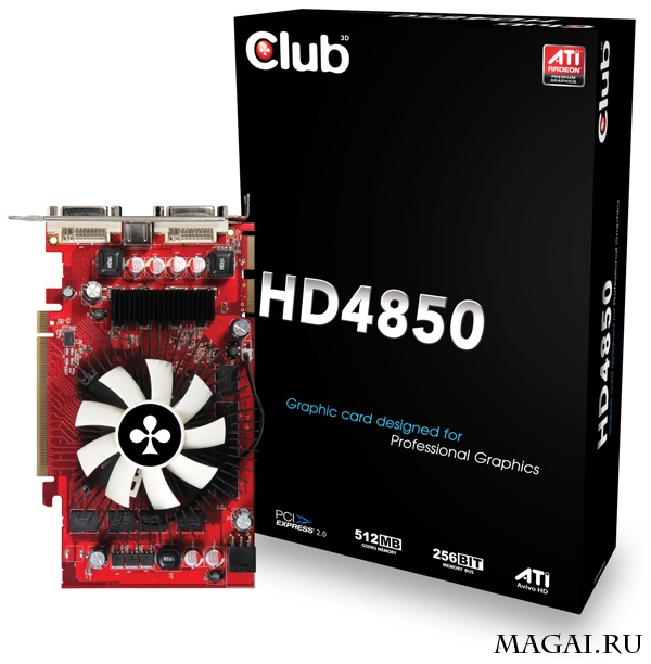 Club 3D Radeon HD 4850 на короткой плате нового дизайна Club 3D Radeon HD 4850 на короткой плате нового дизайна