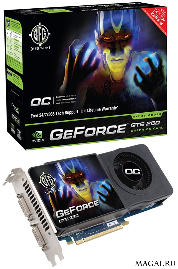 Трио разогнанных GeForce GTS 250 от BFG Трио разогнанных GeForce GTS 250 от BFG