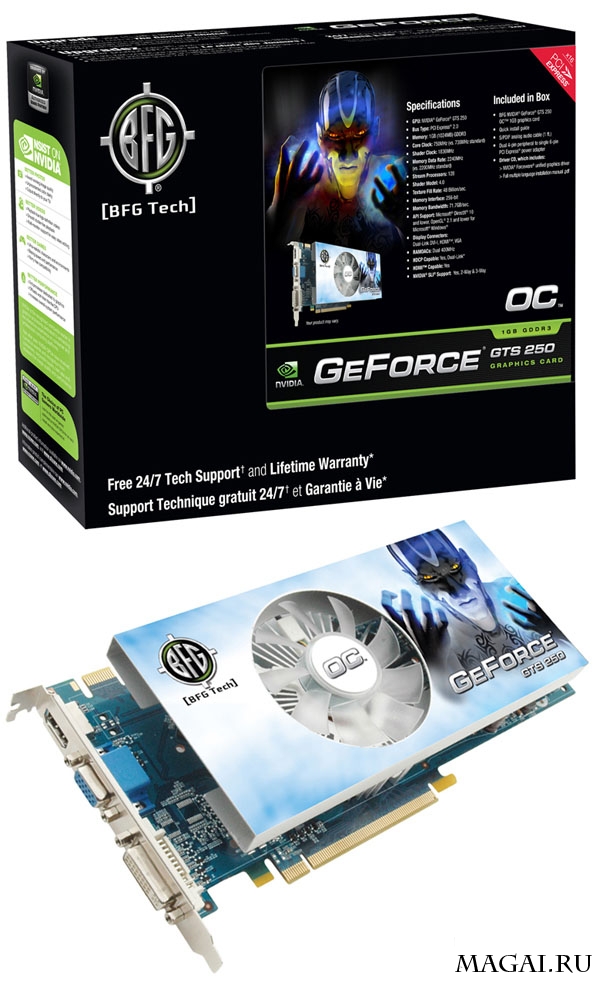 Трио разогнанных GeForce GTS 250 от BFG Трио разогнанных GeForce GTS 250 от BFG