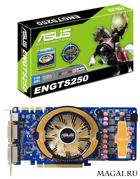 Четыре GeForce GTS 250 от ASUS с кулерами Dark Knight и Glaciator Четыре GeForce GTS 250 от ASUS с кулерами Dark Knight и Glaciator