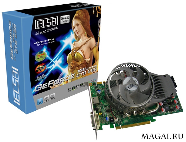 ELSA GeForce GTS 250 с мощным кулером ZEROtherm ELSA GeForce GTS 250 с мощным кулером ZEROtherm