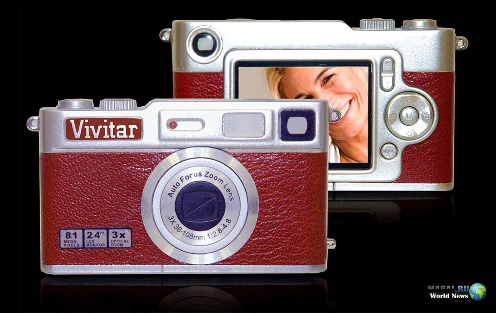 ViviCam 8027 цифровая 8.1Мп камера от Vivitar в стиле ретро